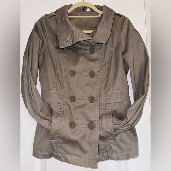 H&M Jackets & Blazers - H&M Tan Utility Jacket EUC Cargo Trench Coat Khaki